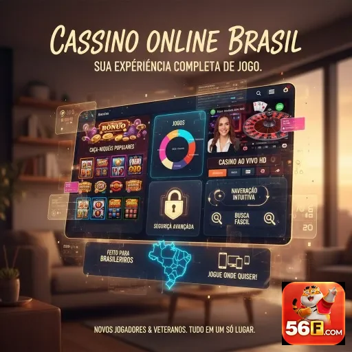 Ilustração de Explore o Cassino Online 56f com Slots e Serviços VIP